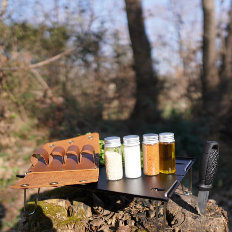 Leather Spice Kit Manufacturer - Genuine Outdoor Camping Seasoning Storage Bag