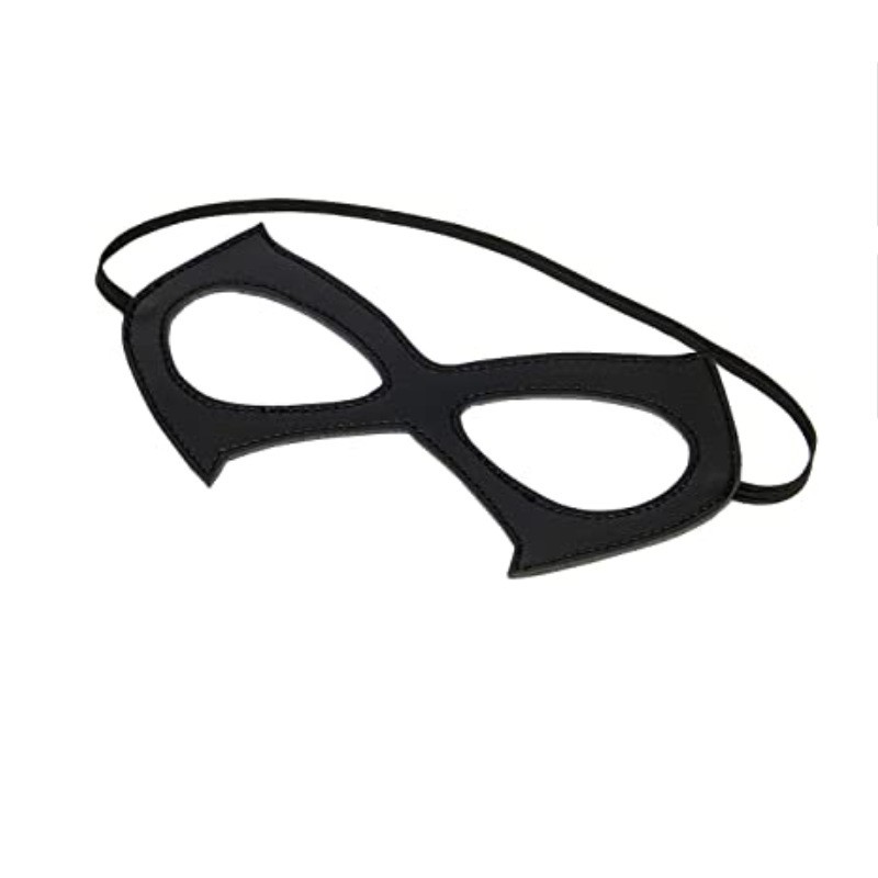 Leather Mask Supplier - Black PU Minimalist Costume Eye Masquerade Halloween