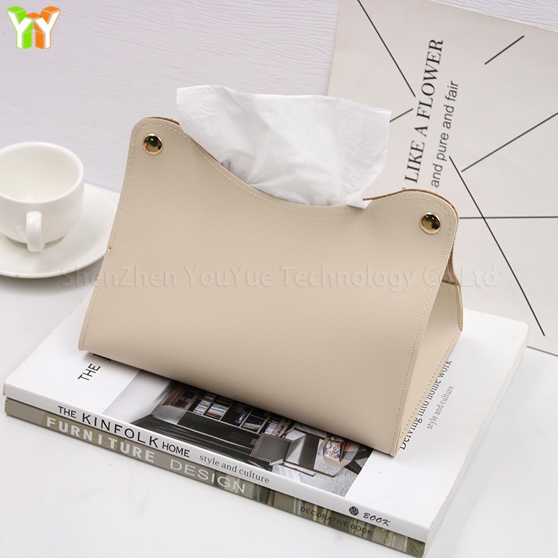 Tissue Box Holder Supplier - Modern PU Leather Home Decorative Car Cover