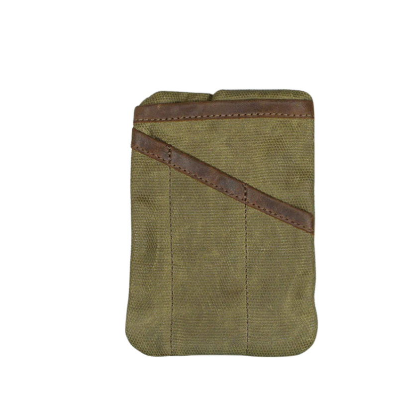 Multitool Pouch Supplier - Waxed Canvas Zippered Case Genuine Leather