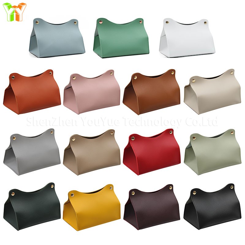 Tissue Box Holder Supplier - Modern PU Leather Home Decorative Car Cover