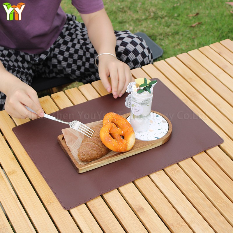 Outdoor Table Mat Supplier - Multi Sizes Leather Waterproof Picnic Non-Slip