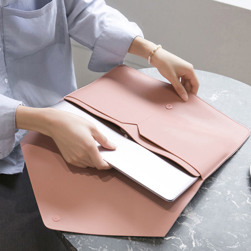 Laptop Sleeve Supplier - PU Leather Slim Waterproof Portable Envelope Bag