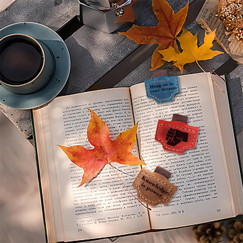 Bookmark with Pen Loop Manufacturer - Ready Colors Crazy Horse Genuine Leather