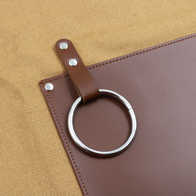 Kitchen Apron Factory - Handmade Cotton Canvas Cross Back Leather Strap