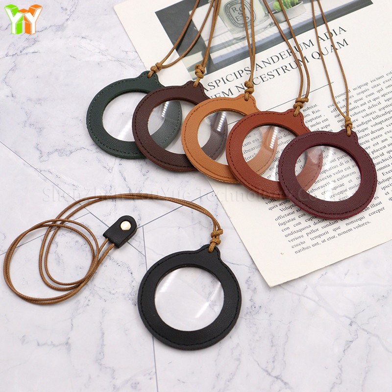 Magnifying Glass Case Factory - Portable PU Leather Necklace Lanyard Holder