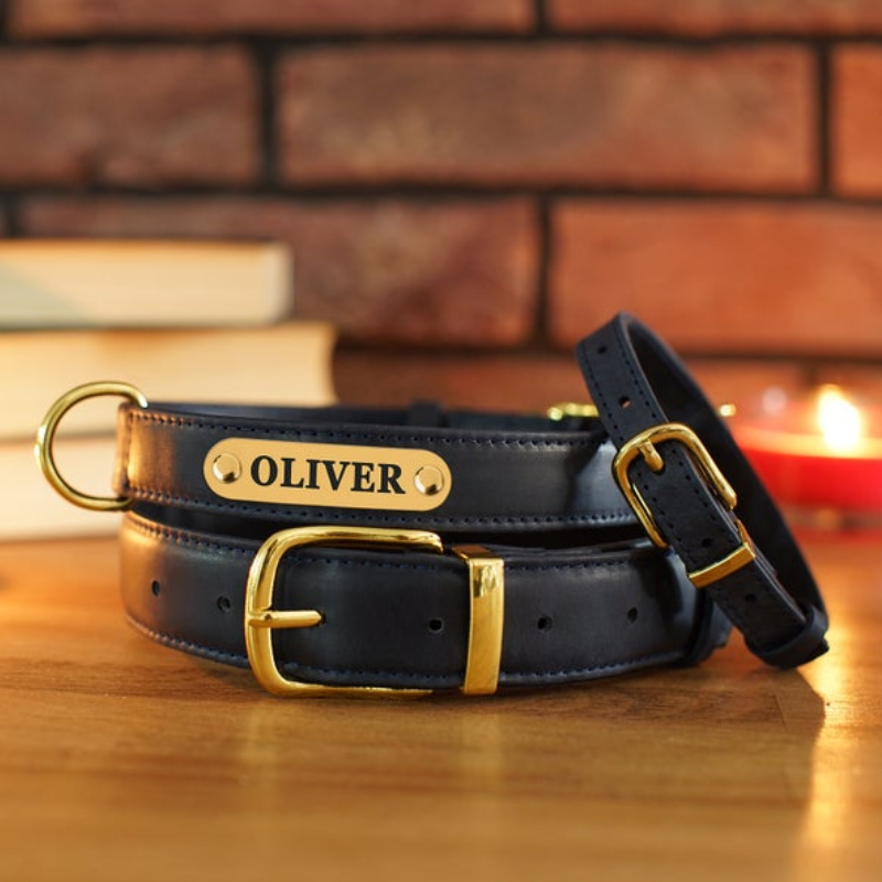 Pet Collar Manufacturer - Factory Designer Luxury Leather Name Plate Dog