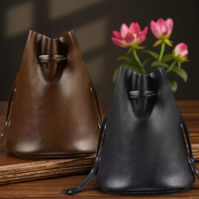 Dice Storage Bag Supplier - Vintage Premium PU Leather Drawstring Coin Pouch