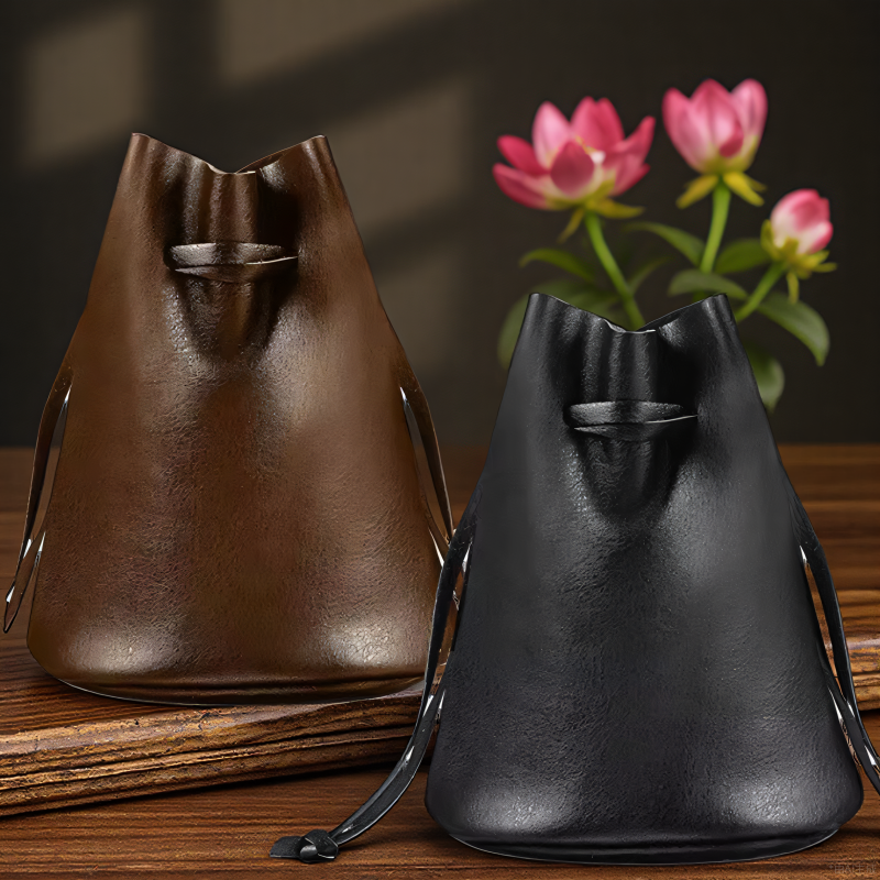 Dice Storage Bag Supplier - Vintage Premium PU Leather Drawstring Coin Pouch