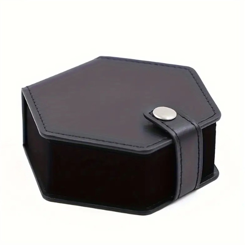 Dice Storage Box Factory - Polyhedral Leather Hexagon Gift Box Organizer