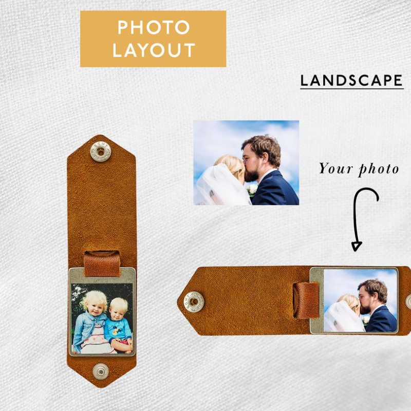 Photo Keychain Manufacturer - Metal Picture Frame Leather Car Key Gift