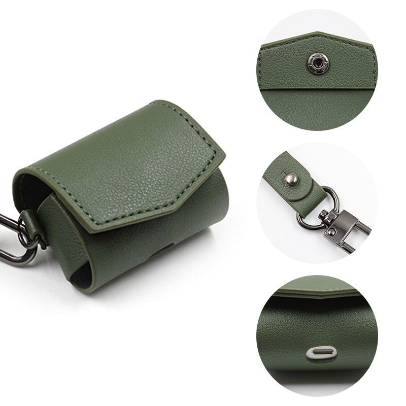 Earphone Case Supplier - Shockproof PU Leather Protective Cover Custom Logo