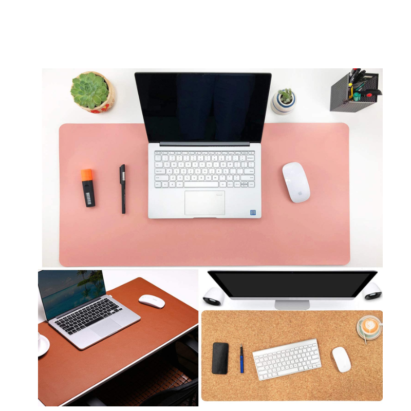 Double-Sided Desk Mat Supplier - Cork PU Leather Large Mouse Pad Office