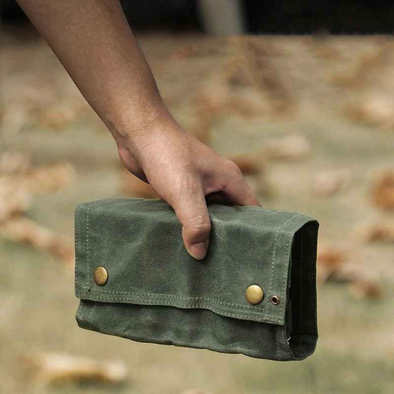 Waxed Canvas Spice Set Supplier - Portable Waterproof Bushcraft Travel Holder