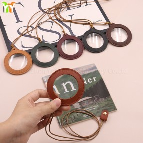 Magnifying Glass Case Factory - Portable PU Leather Necklace Lanyard Holder