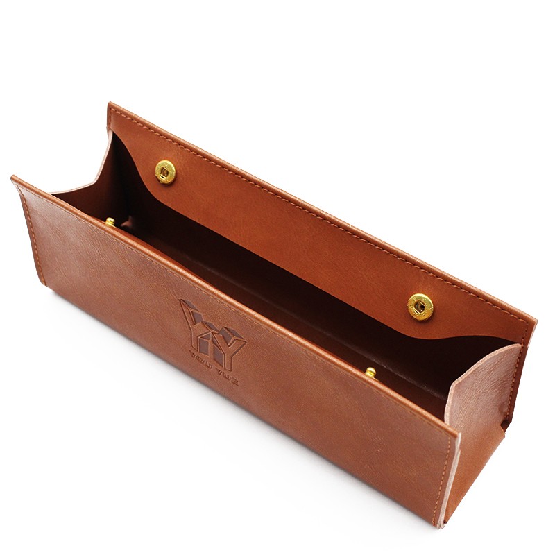 Pen Holder Supplier - Luxury PU Leather Desk Decoration Pencil Packing Box