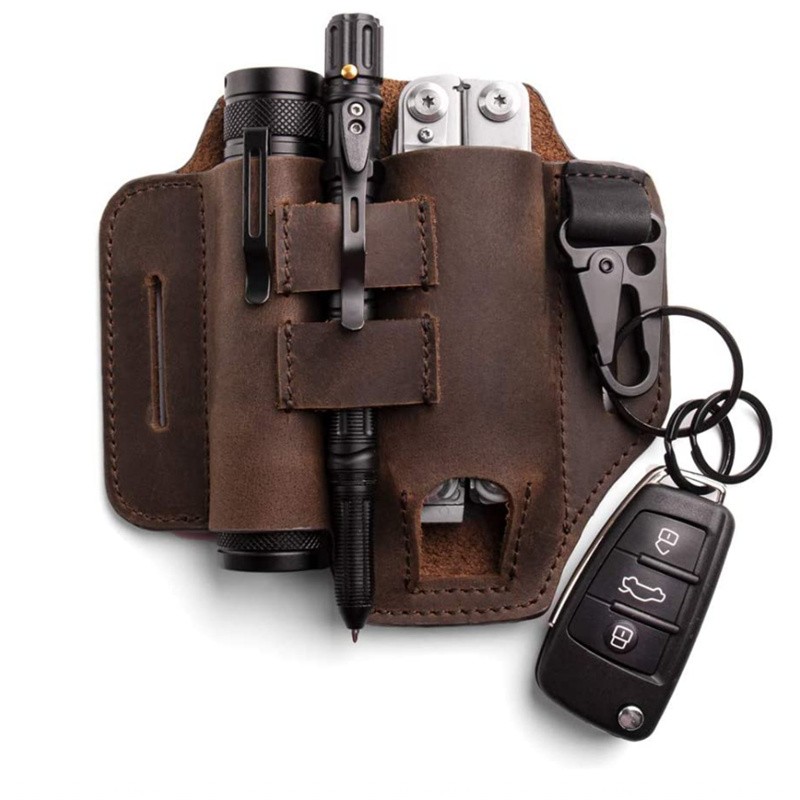 Tool Bag Supplier - Genuine Leather Heavy Duty EDC Organizer Pouch
