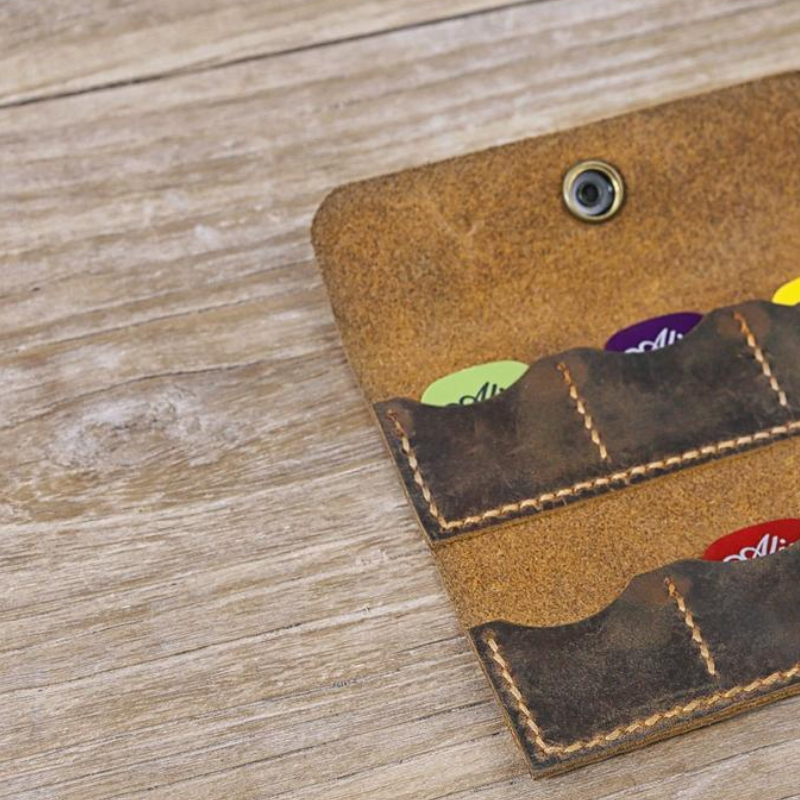 Guitar Pick Holder Supplier - Durable Leather Personalized Case Gifts