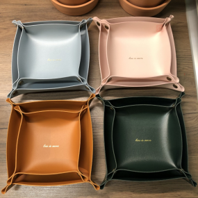 Storage Tray Supplier - Fashion Leather Key Jewelry Box Desk Organizer