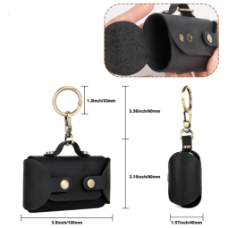 Dog Poop Bag Dispenser Supplier - Ready Stock Faux Leather Simple Style