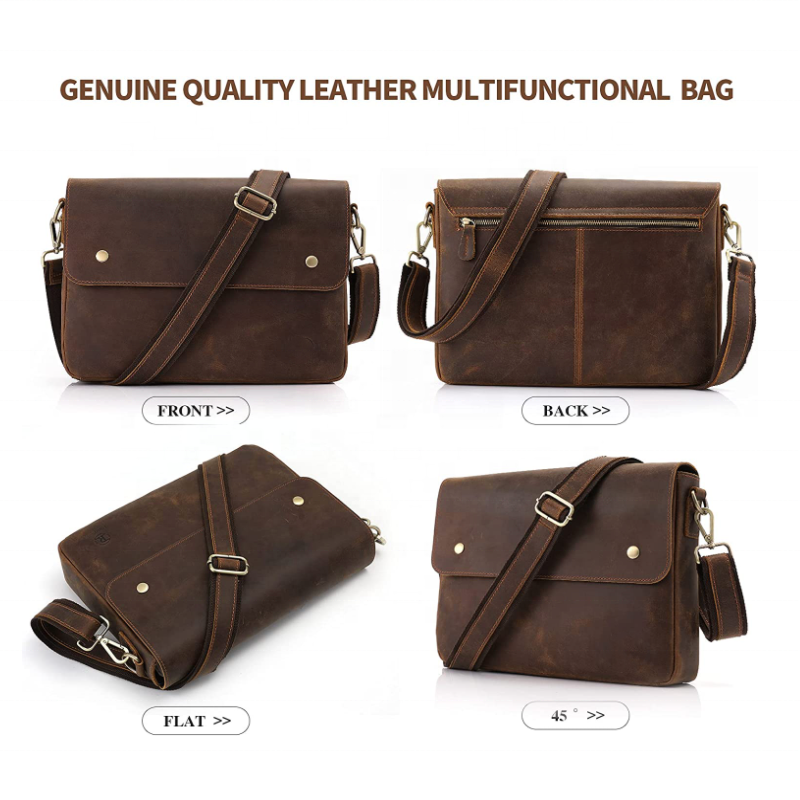 Portfolio Folder Supplier - YY Vintage Leather A4 File Case Document Pocket