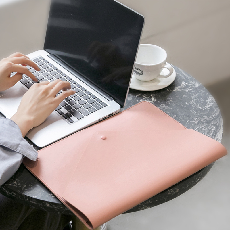 Laptop Sleeve Supplier - PU Leather Slim Waterproof Portable Envelope Bag
