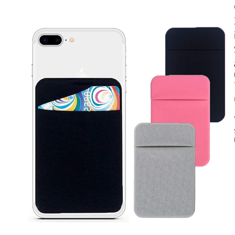 Mobile Phone Wallet Supplier - Adhesive High Elastic Lycra Back Card Cover