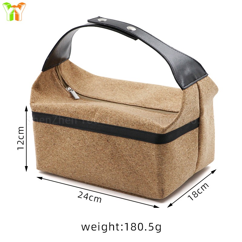Coffee Carrier Bag Supplier - Outdoor Picnic Cork PU Leather Teaware Tote