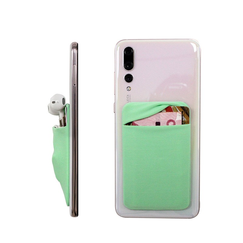 Mobile Phone Wallet Supplier - Adhesive High Elastic Lycra Back Card Cover