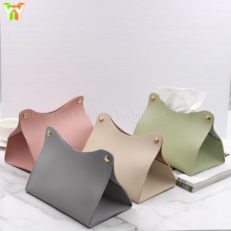 Tissue Box Holder Supplier - Modern PU Leather Home Decorative Car Cover