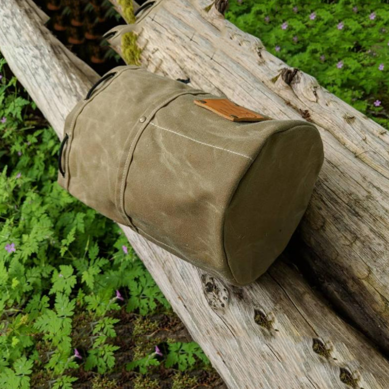 Camping Utensil Bag Manufacturer - Waxed Canvas Leather Travel Ditty Cook Set
