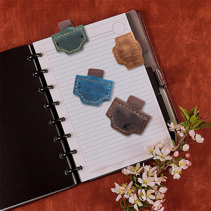 Bookmark with Pen Loop Manufacturer - Ready Colors Crazy Horse Genuine Leather