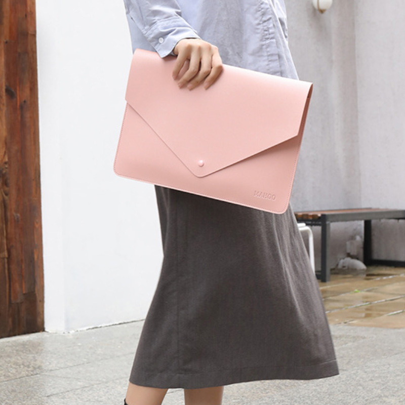 Laptop Sleeve Supplier - PU Leather Slim Waterproof Portable Envelope Bag