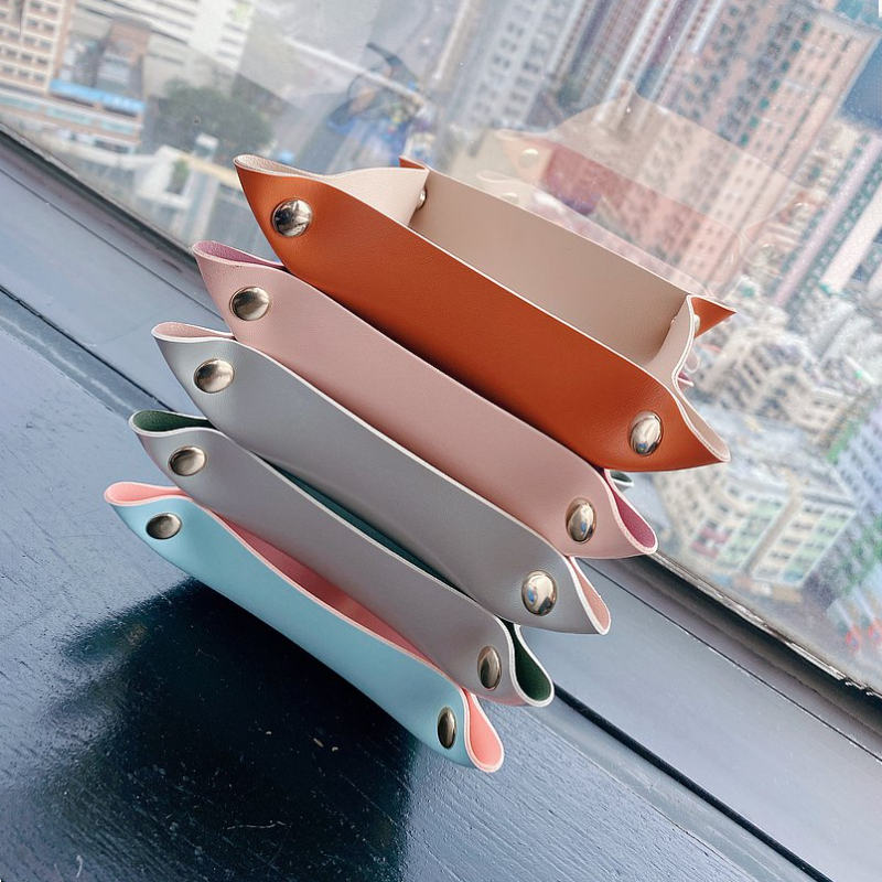 Cosmetic Tray Supplier - YY Custom Leather Valet Office Organizer