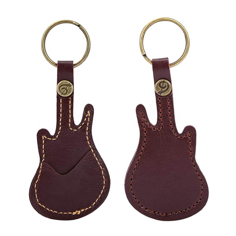 Guitar Picks Holder Factory - Guitar Shaped PU Leather Plectrum Case