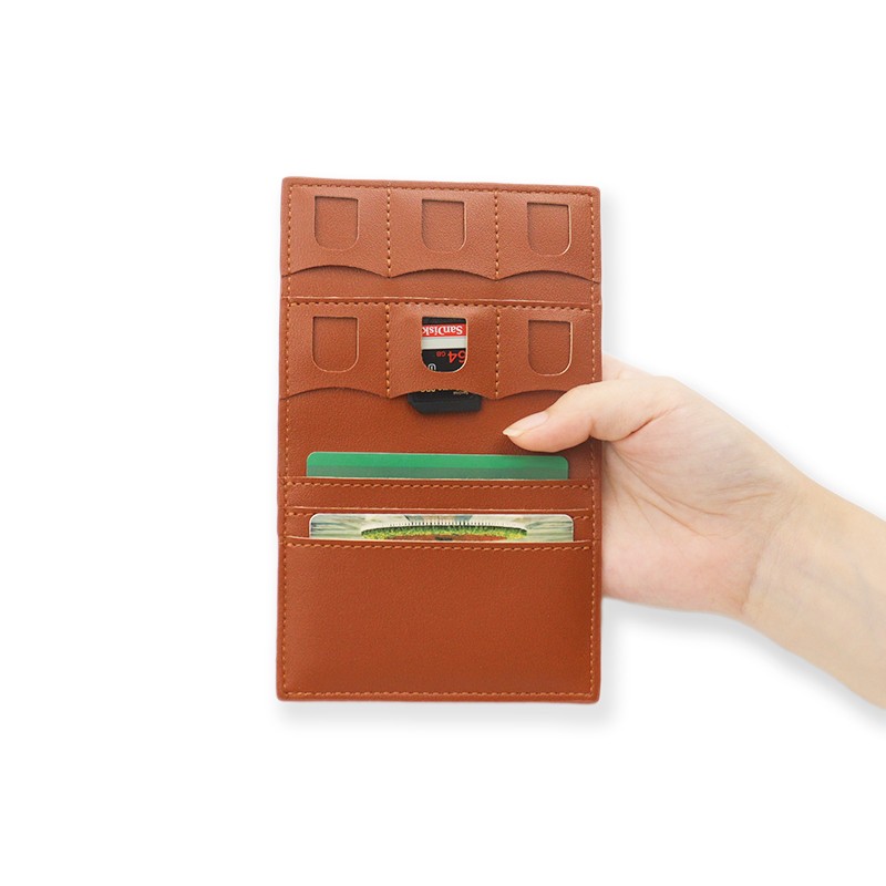 Memory Card Wallet Manufacturer - 6 Slots PU Leather ID Business Card Case
