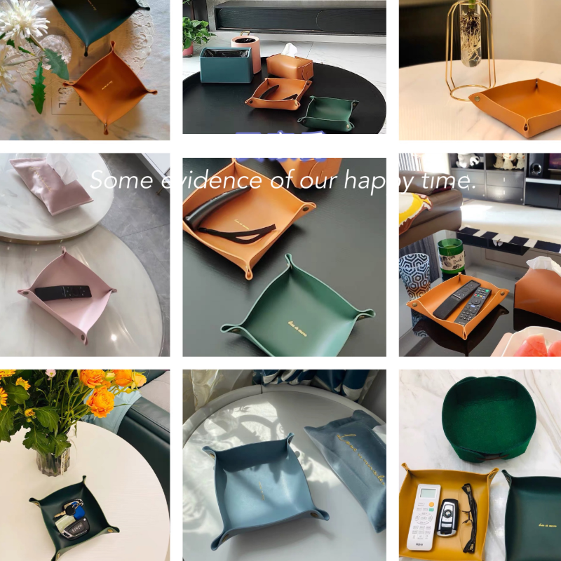 Storage Tray Supplier - Fashion Leather Key Jewelry Box Desk Organizer