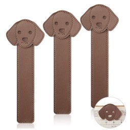 Bookmark Supplier - Hard Wearing PU Leather Dog Shape Page Marker Gift