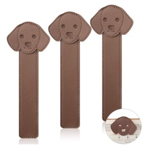 Bookmark Supplier - Hard Wearing PU Leather Dog Shape Page Marker Gift