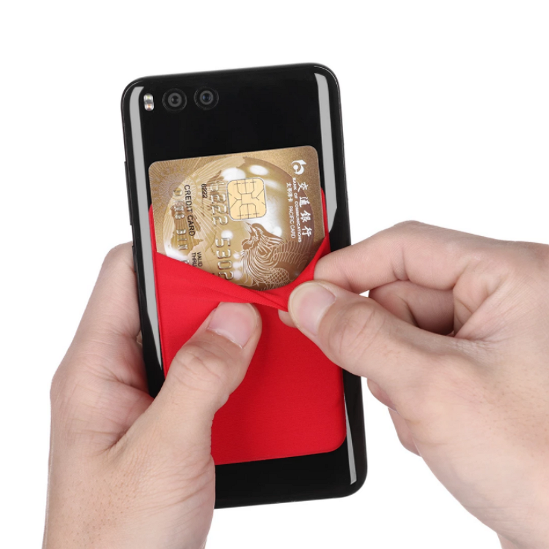 Credit Card Holder Manufacturer - Fashion Elastic Phone Wallet Adhesive Pocket