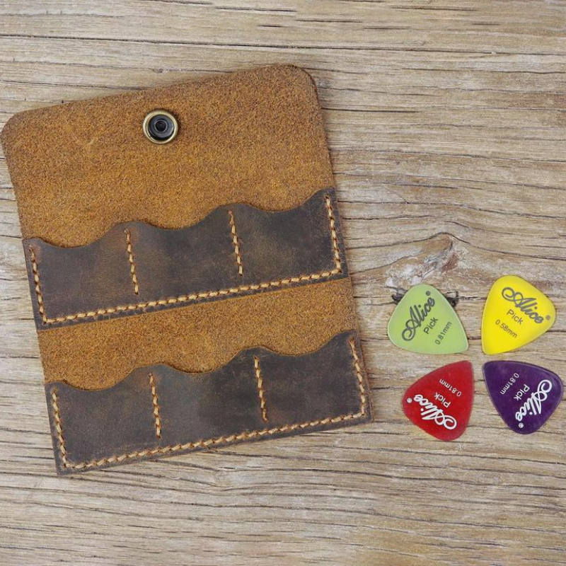 Guitar Pick Holder Supplier - Durable Leather Personalized Case Gifts