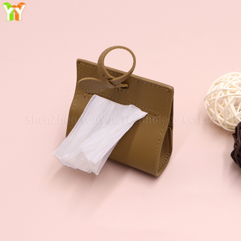 Dog Waste Bag Holder Factory - Ready Stock PU Leather Simple Style Leash