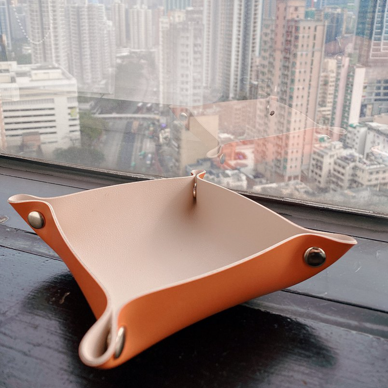 Cosmetic Tray Supplier - YY Custom Leather Valet Office Organizer