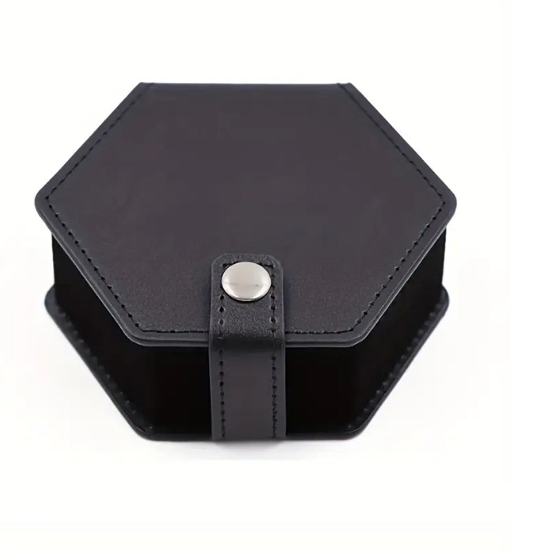Dice Storage Box Factory - Polyhedral Leather Hexagon Gift Box Organizer