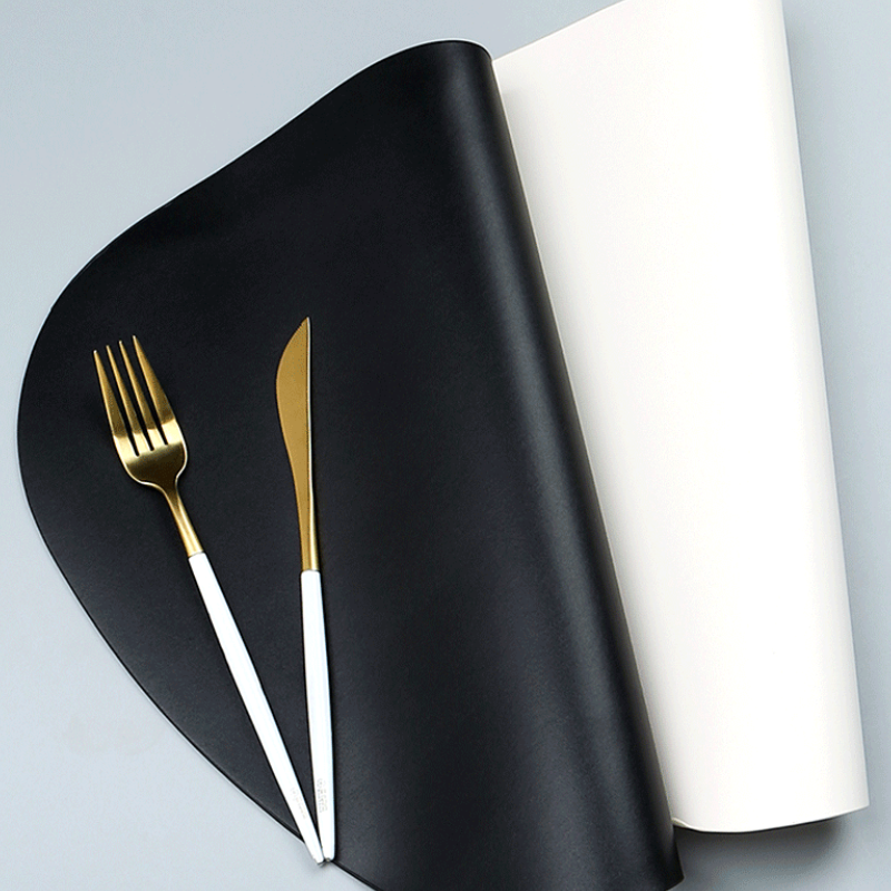Dining Table Mat Supplier - Irregularly PU Leather Decorative Home Placemat