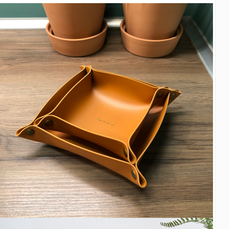 Storage Tray Supplier - Fashion Leather Key Jewelry Box Desk Organizer