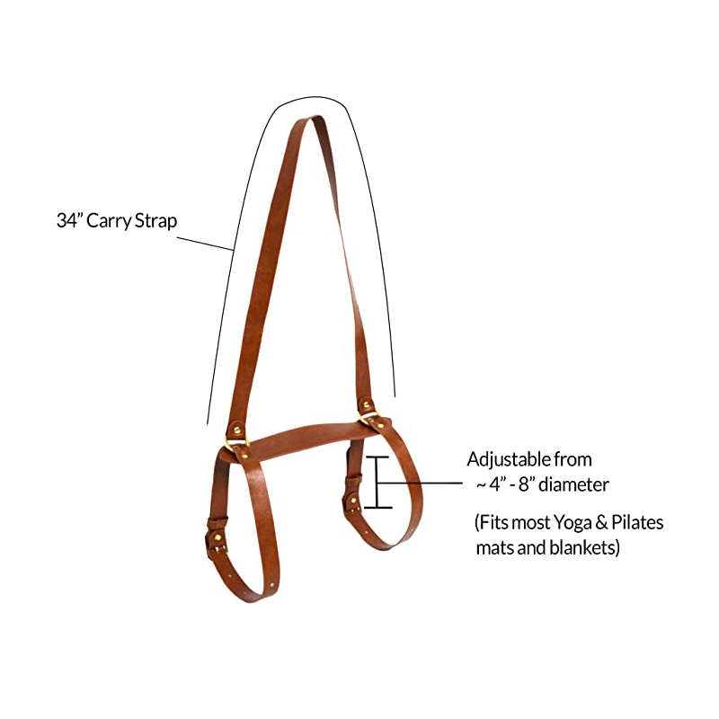 Yoga Mat Carrier Manufacturer - PU Leather Adjustable Sling Carrying Strap