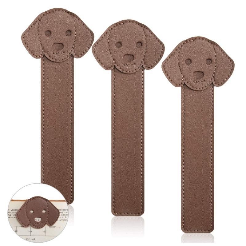 Bookmark Supplier - Hard Wearing PU Leather Dog Shape Page Marker Gift
