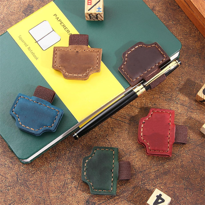 Bookmark with Pen Loop Manufacturer - Ready Colors Crazy Horse Genuine Leather