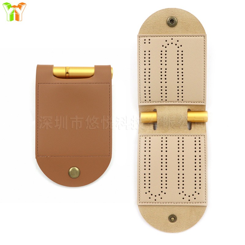 Cribbage Scoreboard Manufacturer - Portable Durable PU Leather Card Game